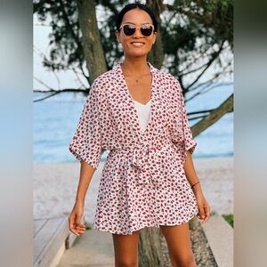 Berthie Arabella Red Flower Kimono